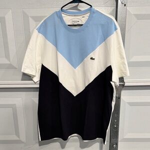 Lacoste Men's Tri-Color Chevron Tee